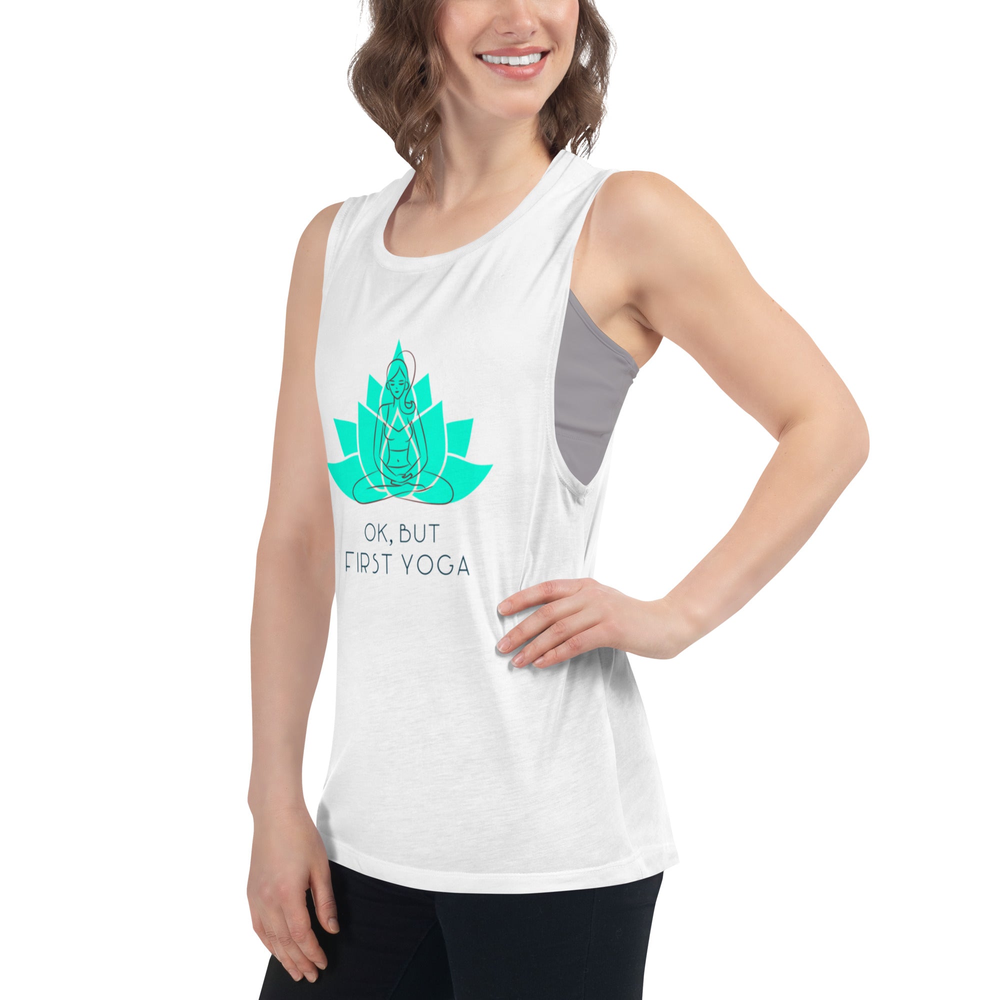 But First Yoga Muscle Tank